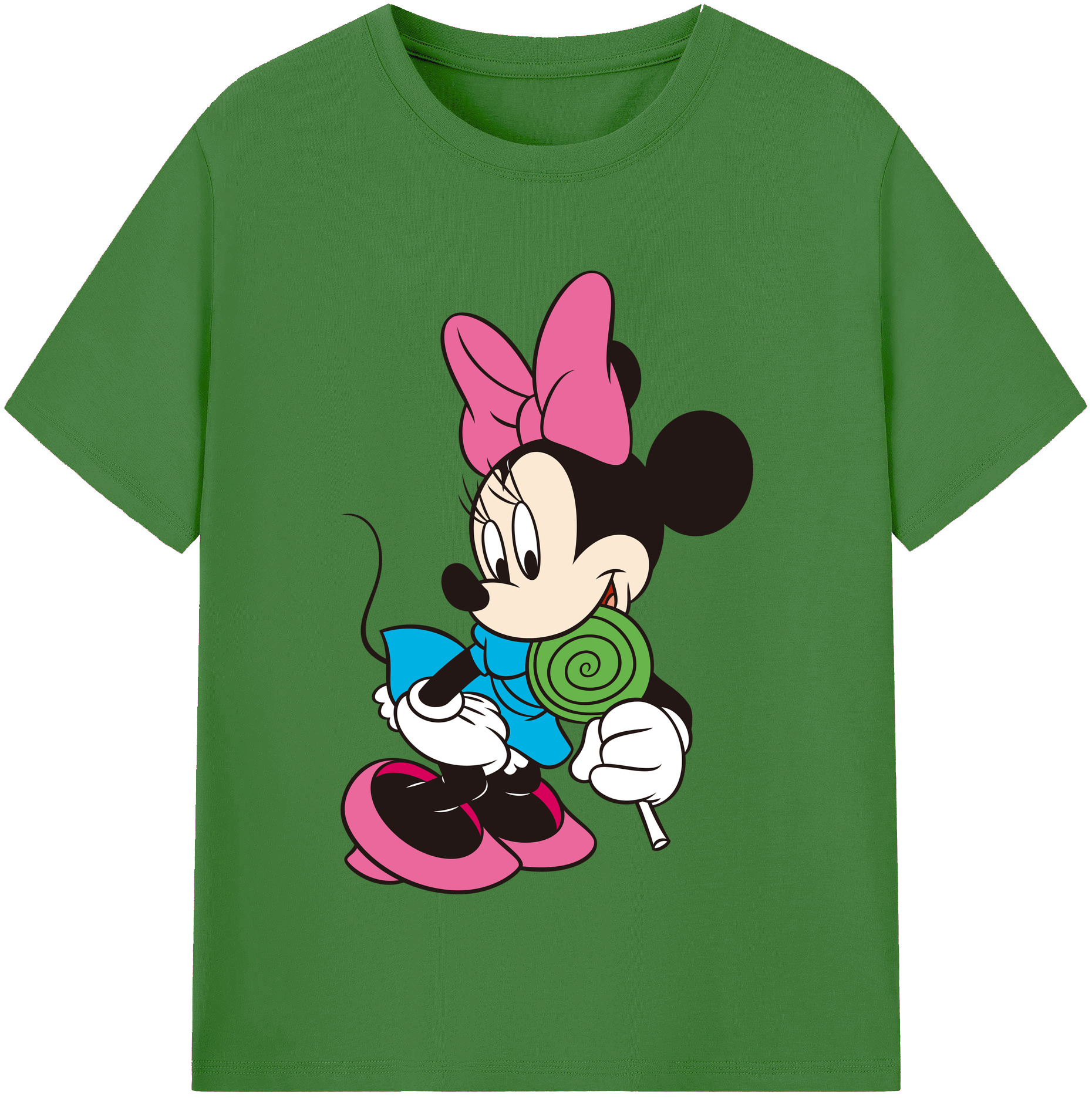 （画像用） ミッキーマウス Mickey Mouse レディースカジュアルプリントTシャツ（綿100％）